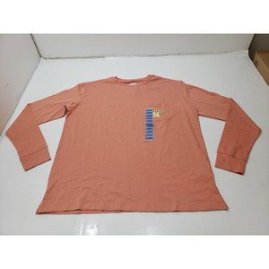 Captivating Brand Nebraska Huskers Womens Shirt Long Sleeve Graphic Peach Sz L